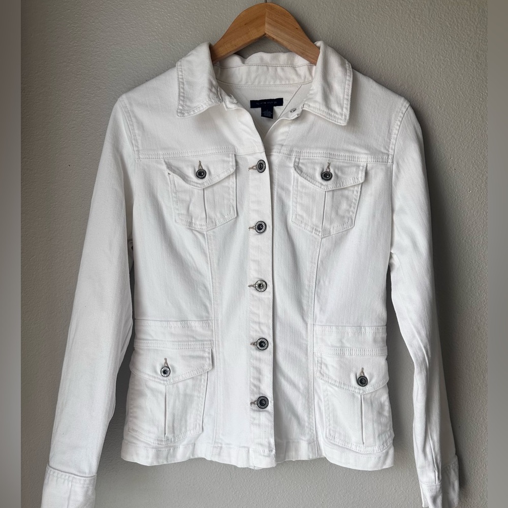 Tommy Hilfiger Women’s Jean Jacket White Size Small